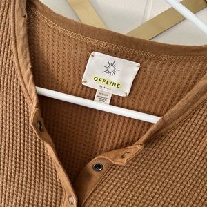 Aerie Offline waffle-knit henley